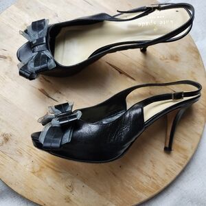 Kate Spade Black Slingback Heels
